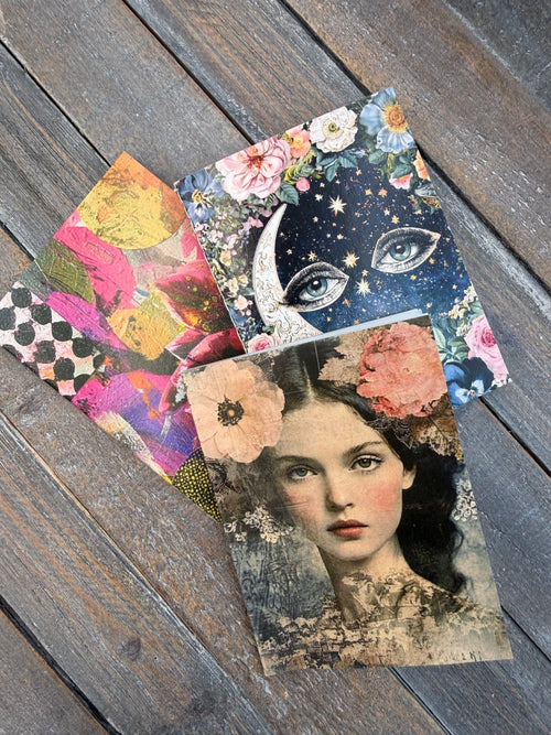 Collage Soup Three of a Kind Mini Art Journal Trio