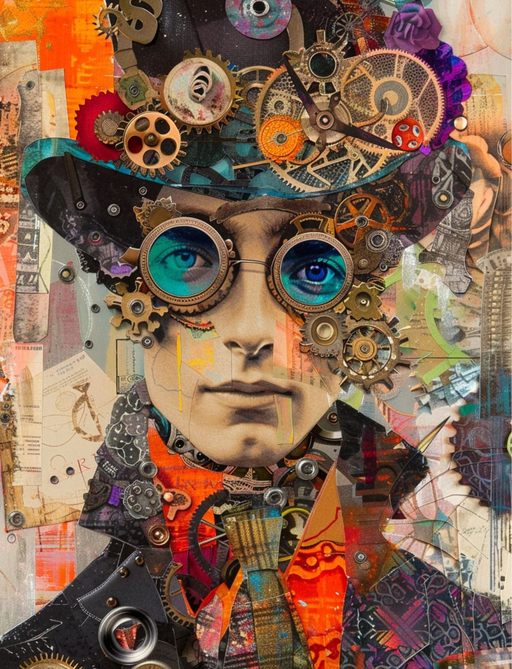 Collage Soup Timekeeper’s Atlas (eBook) Fantasy Collage Art with Gears, Maps & Steampunk Style – 90 Pages