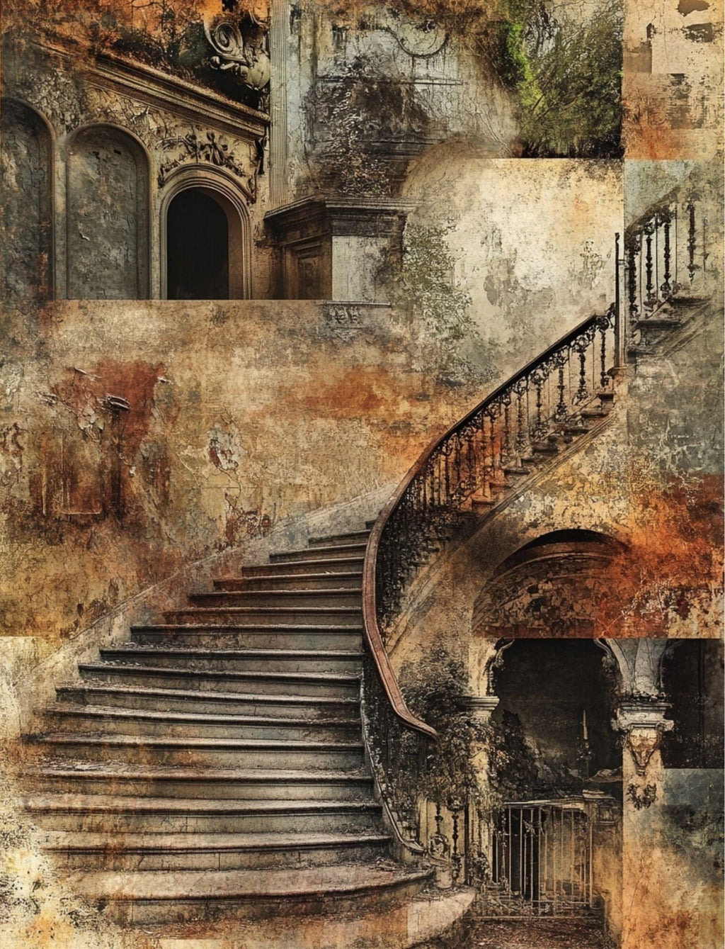 Collage Soup Trace Elements – Paperback | 80+ Pages of Decayed Architecture & Textures for Collage & Journals