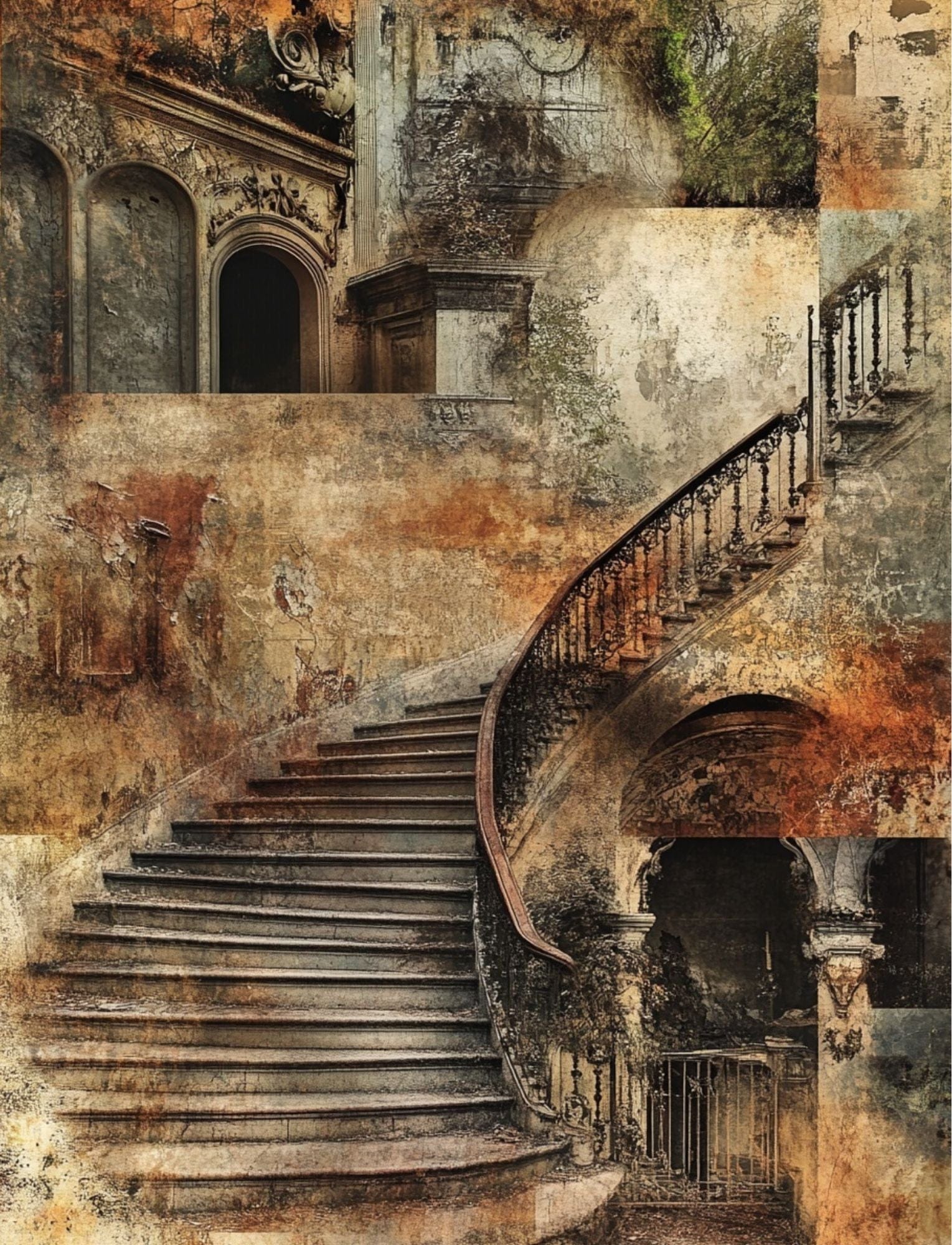 Collage Soup Trace Elements – Paperback | 80+ Pages of Decayed Architecture & Textures for Collage & Journals