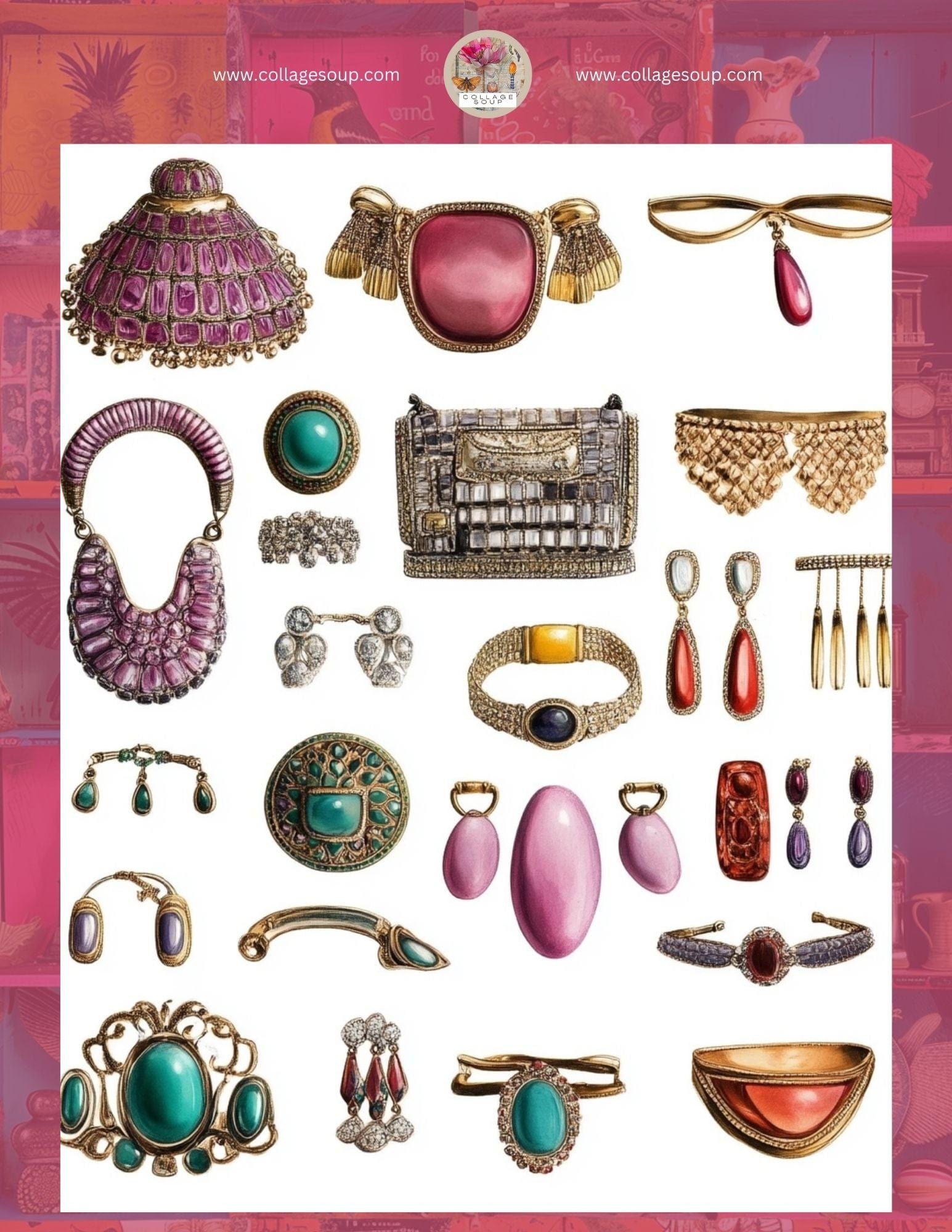 Collage Soup Vintage Photos & Dress-Up Kit (eBook) FREE Printable Collage Sheets – 4 Pages FREE Special Edition