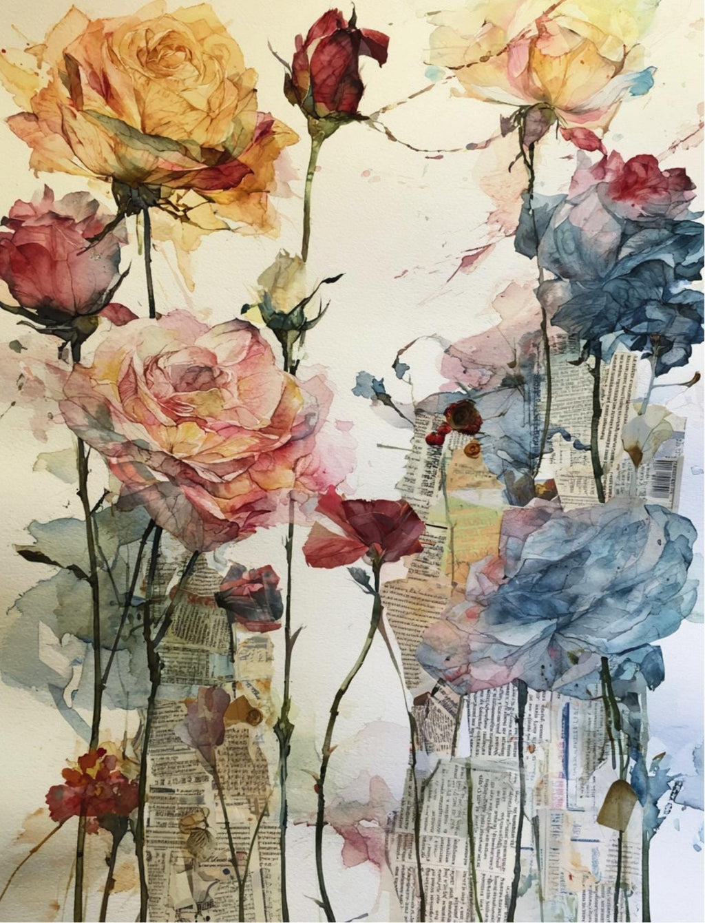Collage Soup Wandering Watercolor