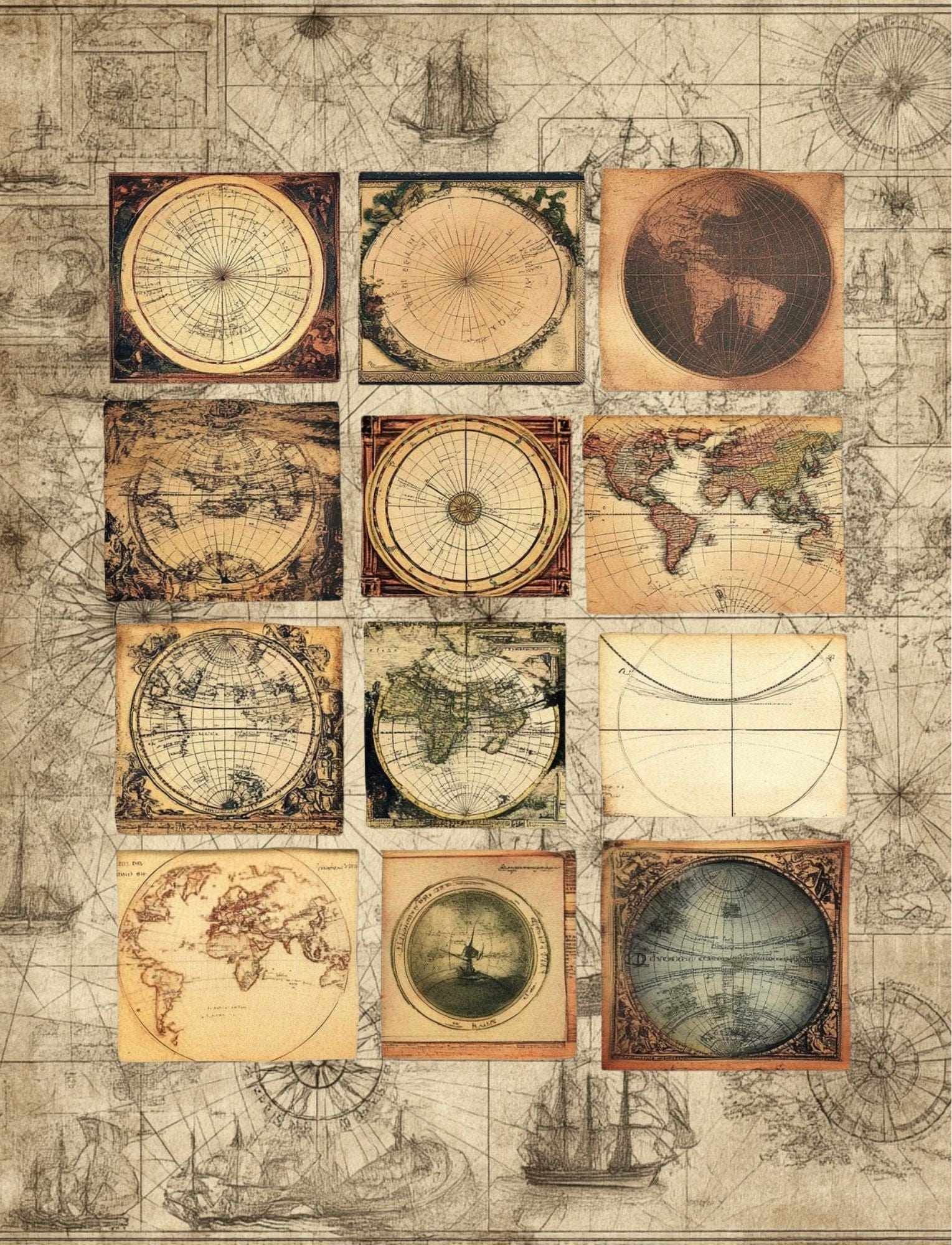 Collage Soup Where the Curious Go: A soulful collection of antique photos, figurines, and layered mystery – 90 Pages