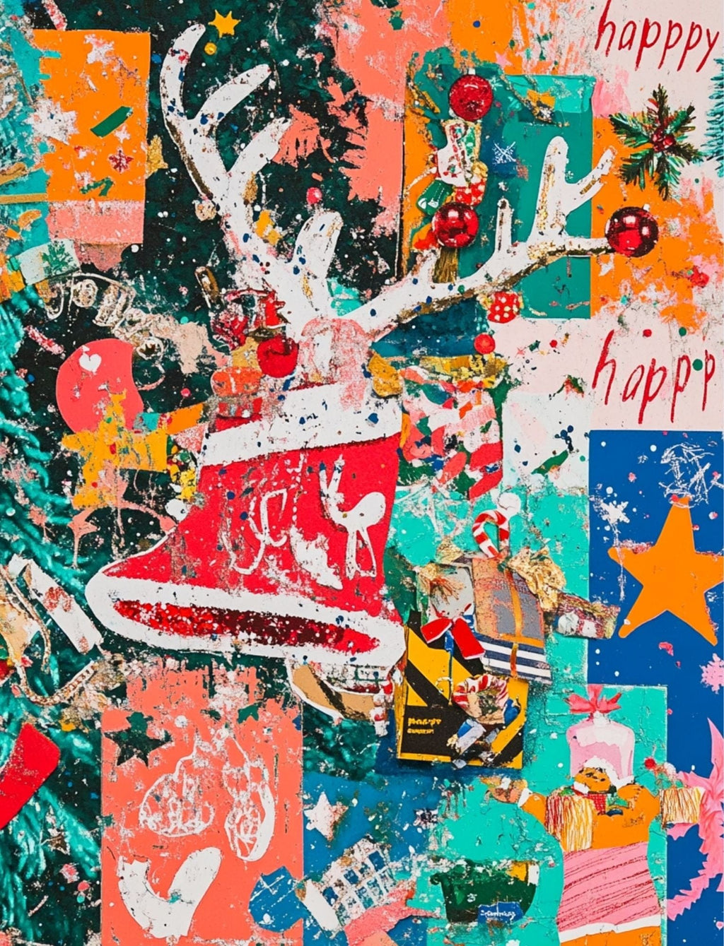 Collage Soup You Sleigh Me - 72 Christmas card sized collage images eBook