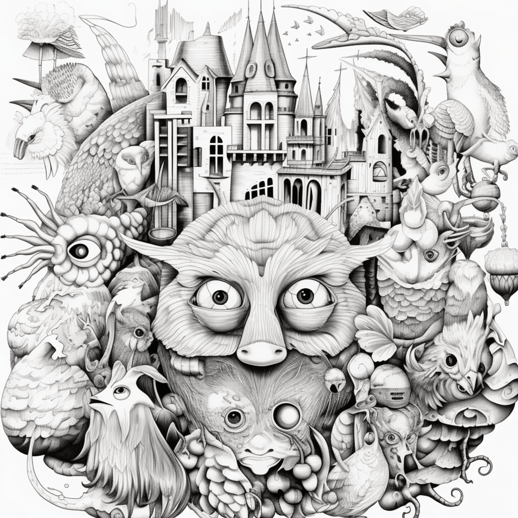 Collage Soup Zephyrlandia Creatures Coloring Book: Unleash Your Artistic Prowess