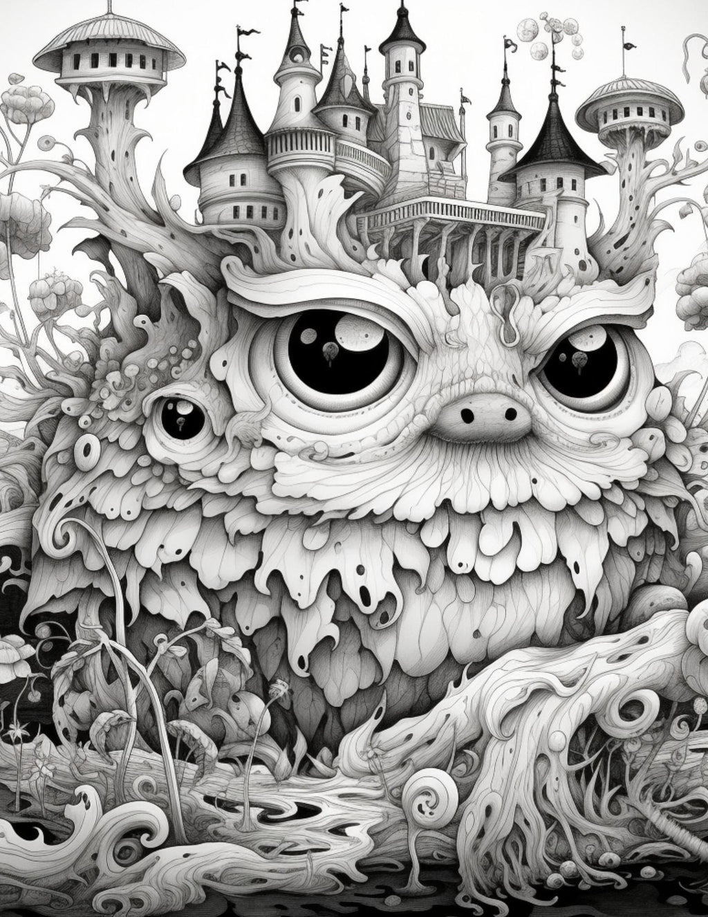Collage Soup Zephyrlandia: Printable (eBook) Fantasy Creatures for Coloring, Collage & Art Journals – 45 Pages