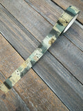 Field Notes washi tape: teal and cream roll with weathered paper, ink splatters and handwritten script