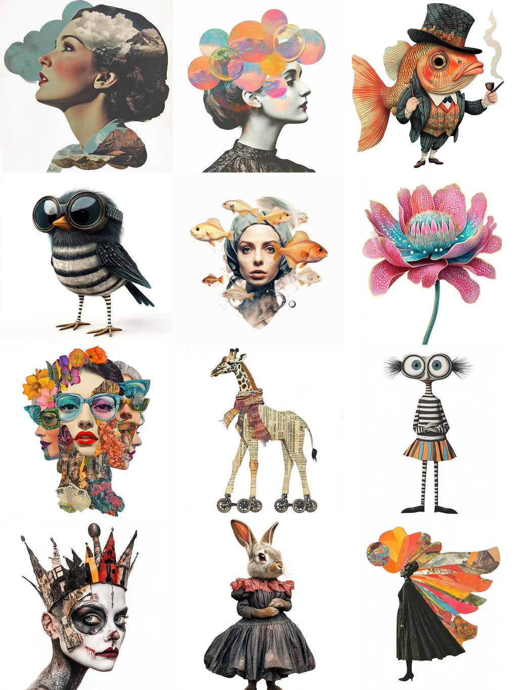 The Original Paper Bites — contact sheet of every piece in the set on white
