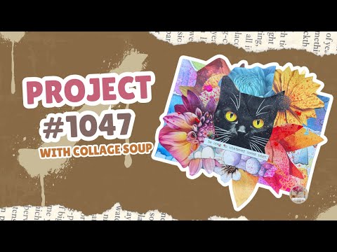Projet 1047 – Carte de journal gratuite | Instructions de collage imprimables avec visages et calques floraux